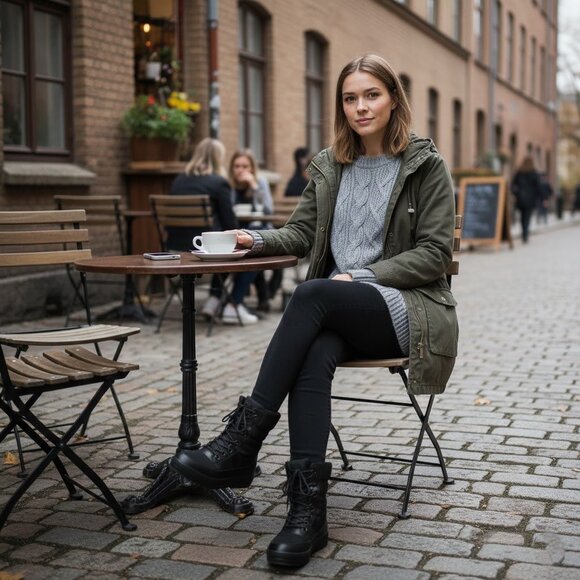 Cougar Women's Vergio Always Waterproof Black Pull up Lace Up Winter Boots - Picture 3 of 14